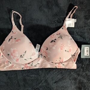 Floral Pink Bra